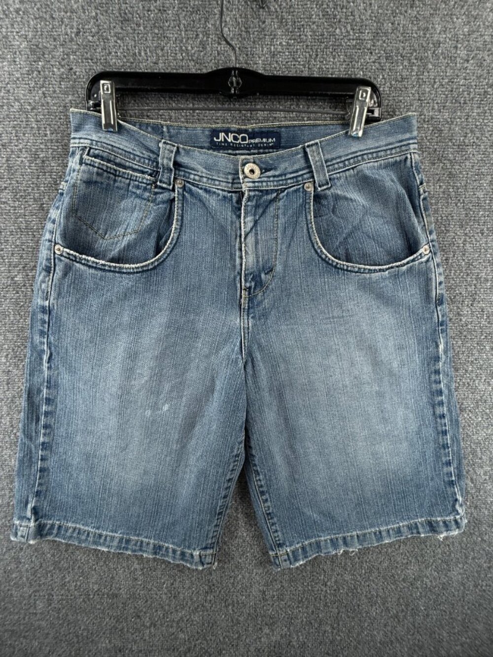 JNCO Premium Mason Shorts Jorts Blue Denim Y2K 32 Model M2273DG ACTL 32X11.5
